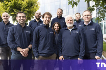 Biotech researchers in a Dublin laboratory developing advanced RNA delivery systems to penetrate the blood-brain barrier for neurodegenerative treatment