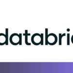 A high-tech data center hallway with glowing blue lights reflecting on a polished floor, representing the massive Databricks infrastructure.