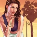 A digital visualization of a shrinking Grand Theft Auto V logo representing the extreme file compression achieved by a Brazilian modder.