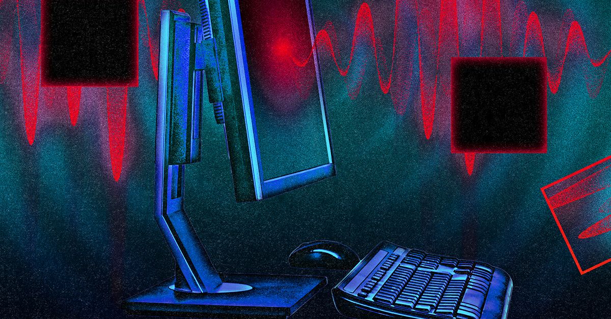 Data center servers exposed to electromagnetic radio wave leaks caused by the critical CVE-2025-9924 hardware vulnerability.