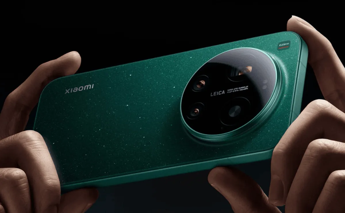 Close-up of the new Xiaomi 17 Series smartphone featuring the 200MP LOFIC Leica camera module during performance testing.